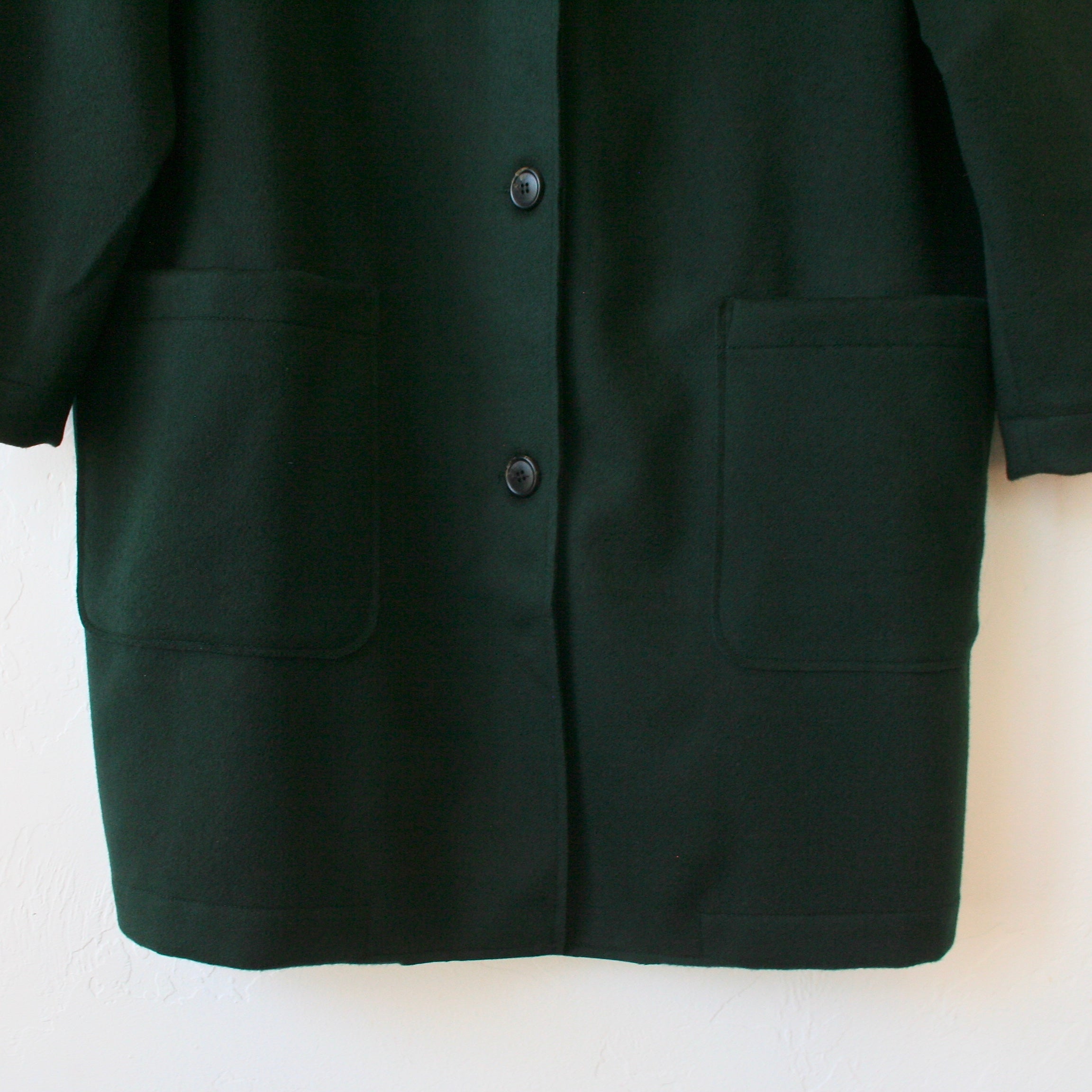 Gallego Desportes Tailored Collar Coat - Forest Green