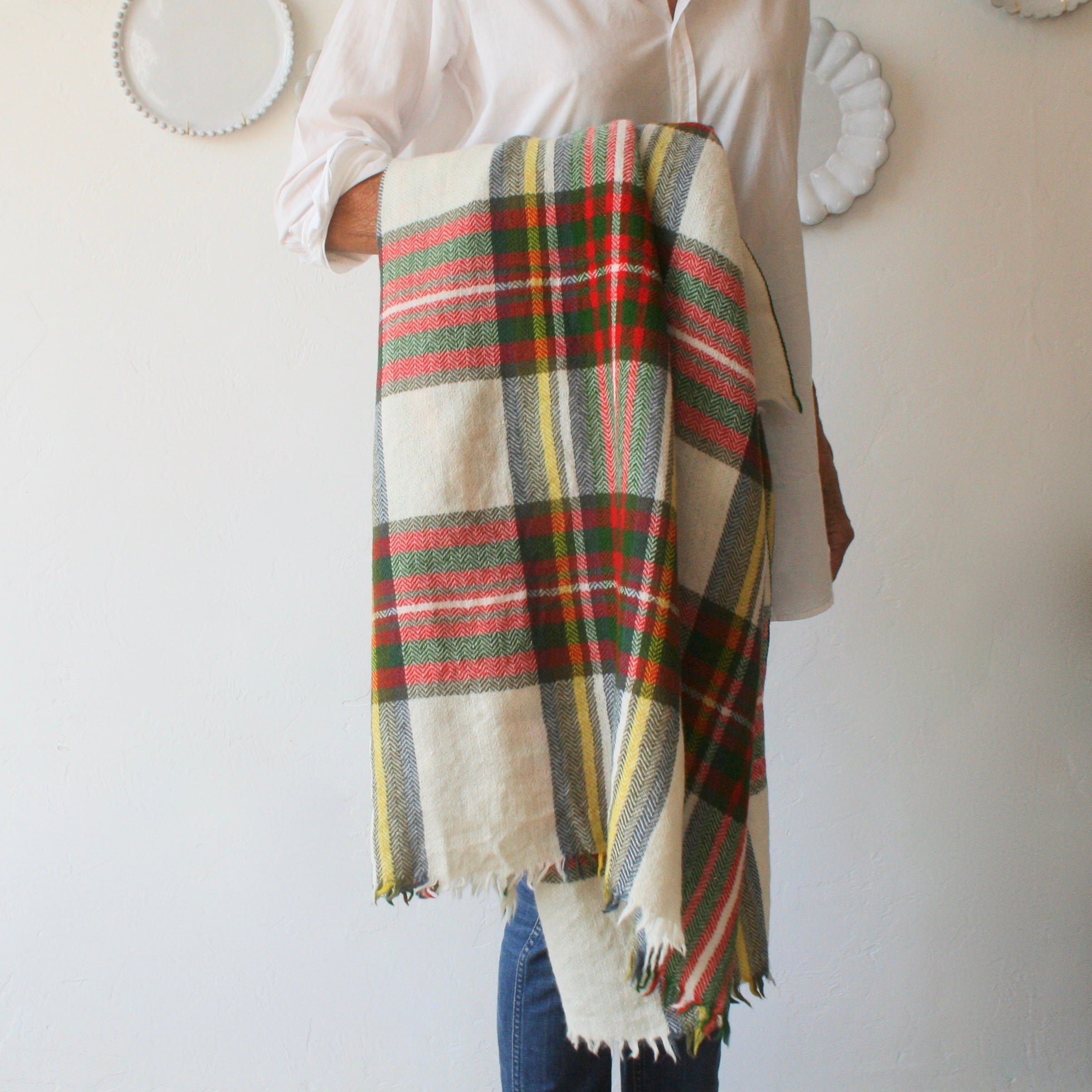 Moismont Wool Plaid Blanket - Multicolor
