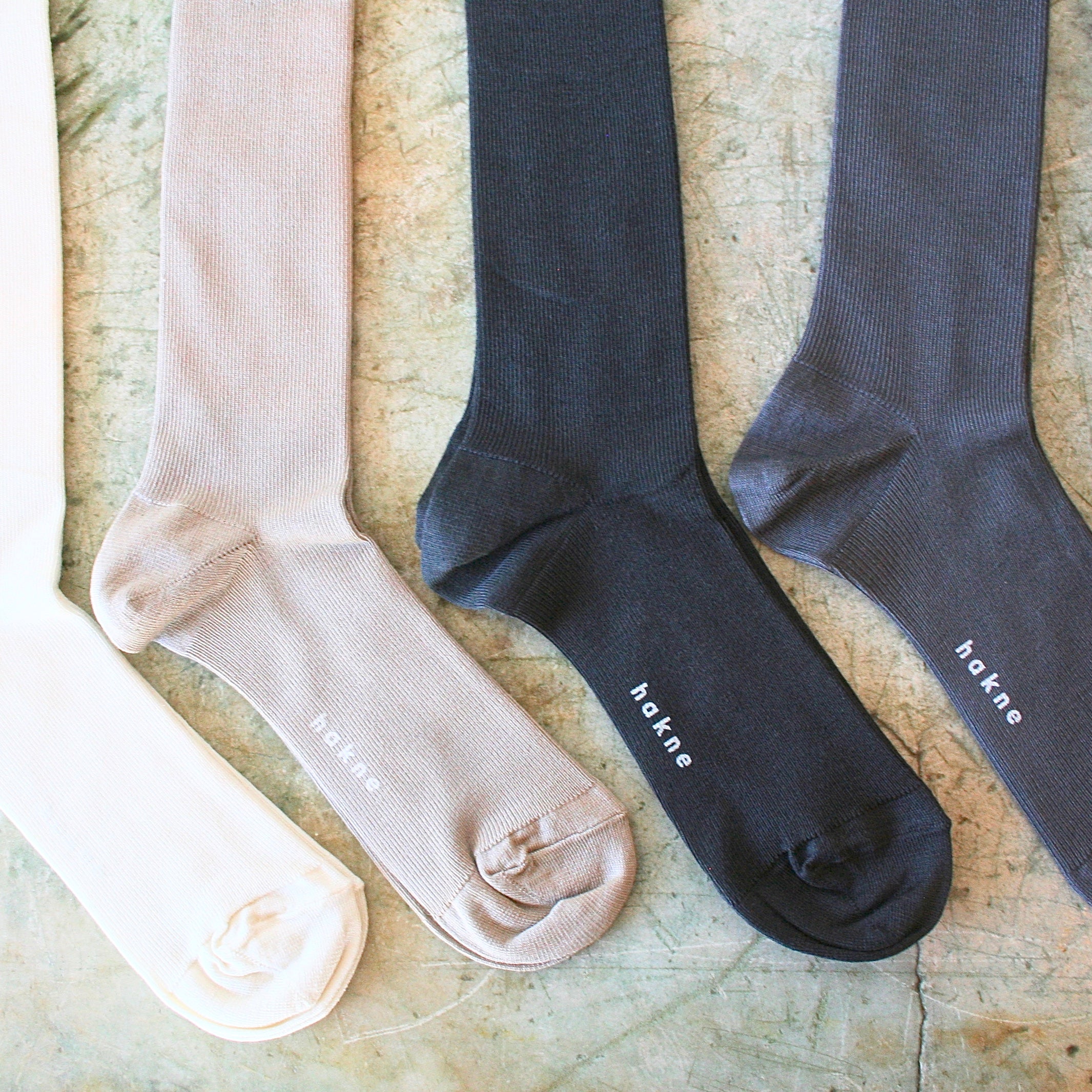 Hakne Silk Knee High Socks - 4 Color Options