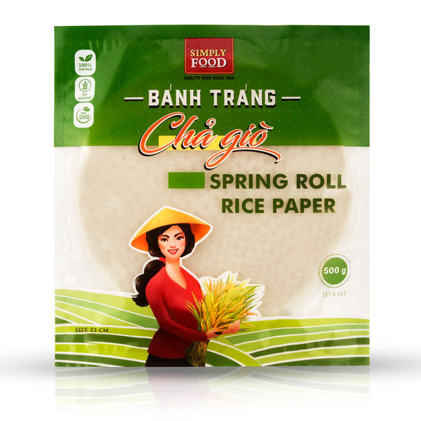 105 Sheets (12oz) of Premium Rice Papers Wrappers for Spring Rolls (春卷),  Wonton (餛飩), Egg-rolls (蛋卷), Lumpia, Samosa, Dumpling, Sushi, Crepe; Low