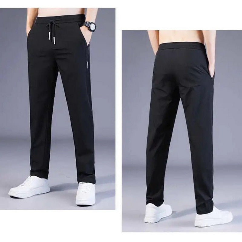 Super pantalon décontracté en soie glacée pour homme et femme