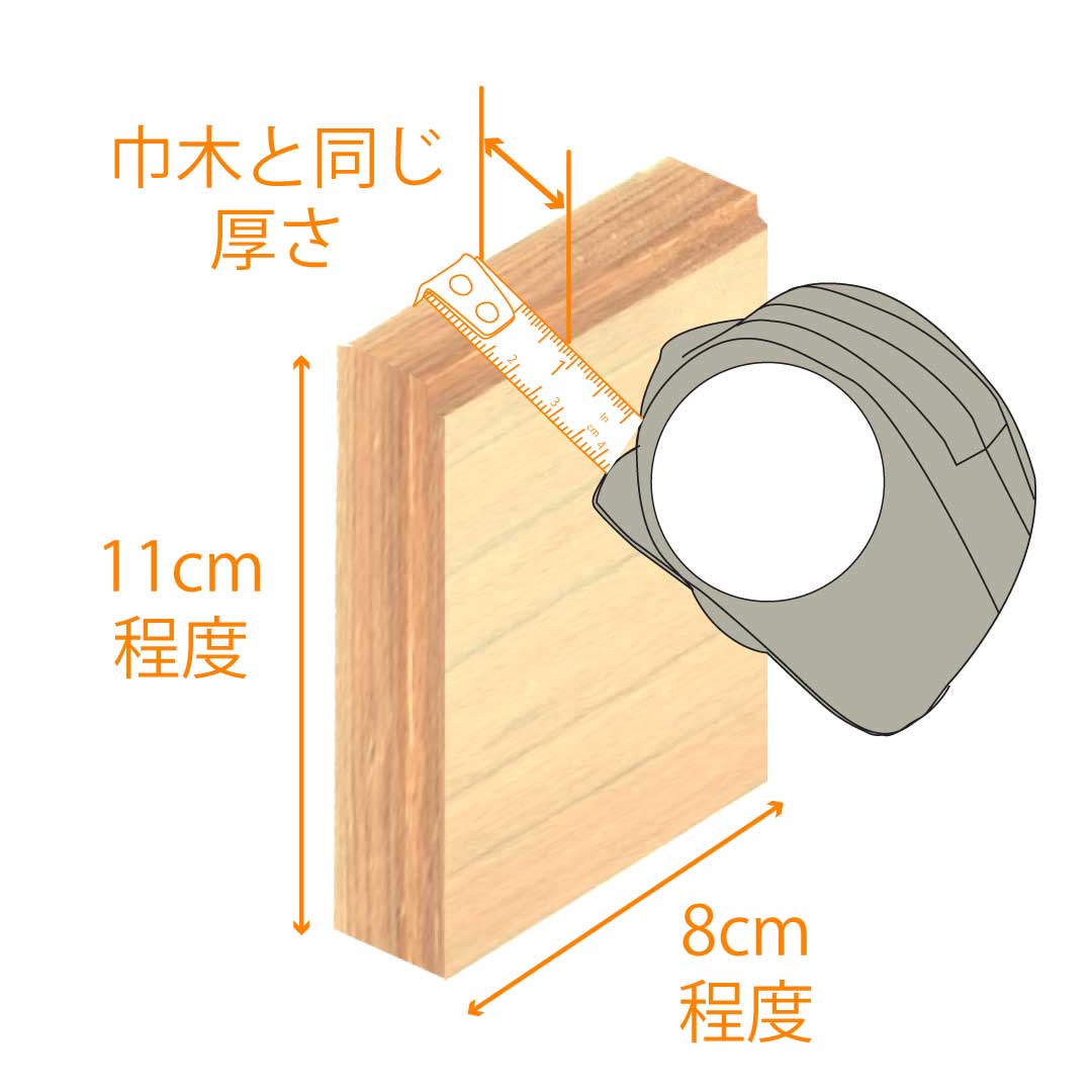 木片の寸法例
