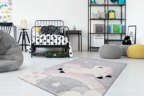 unicorn pink rug kids