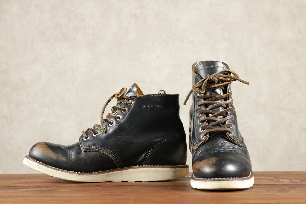 USED】RED WING #8190 6インチ クラシックラウンド チャコール「ラフ＆タフ」2012年製【US9D/27cm】【アウトソール交換済】35 