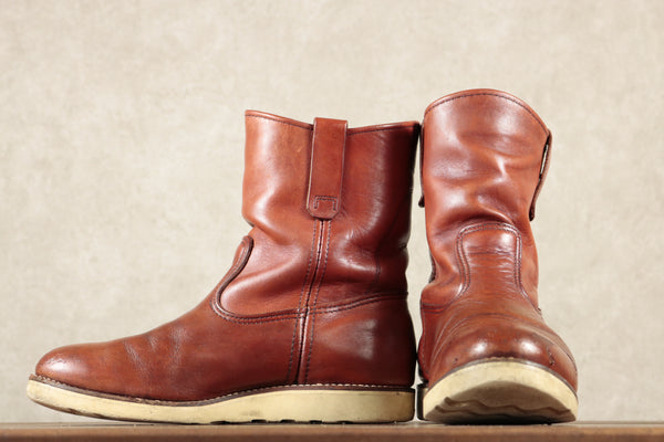 866緑犬タグ RED WING ペコスブーツ-