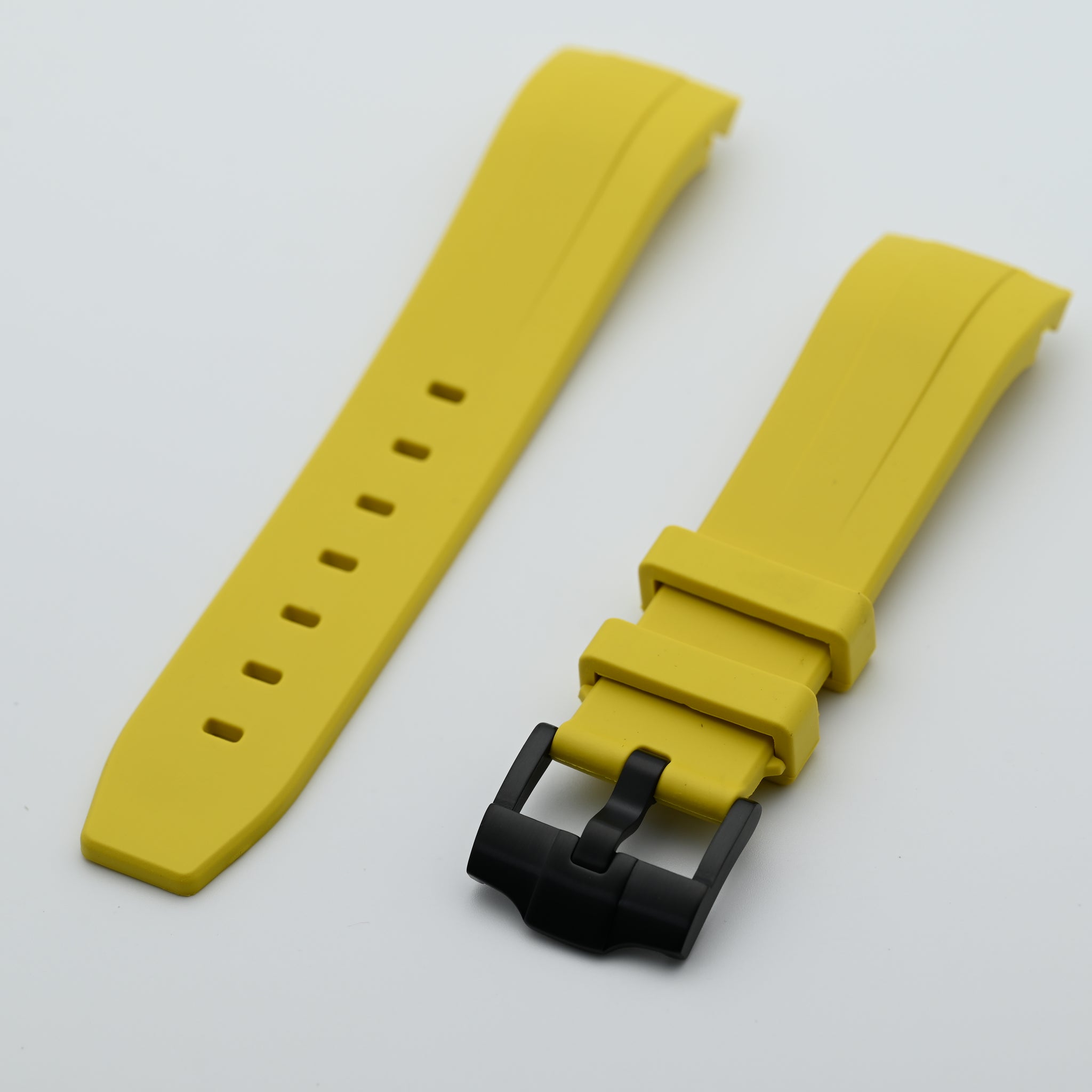 Rubber Strap for SKX007 style cases - Yellow with Stealth Hardware – Mod  Mode Watches