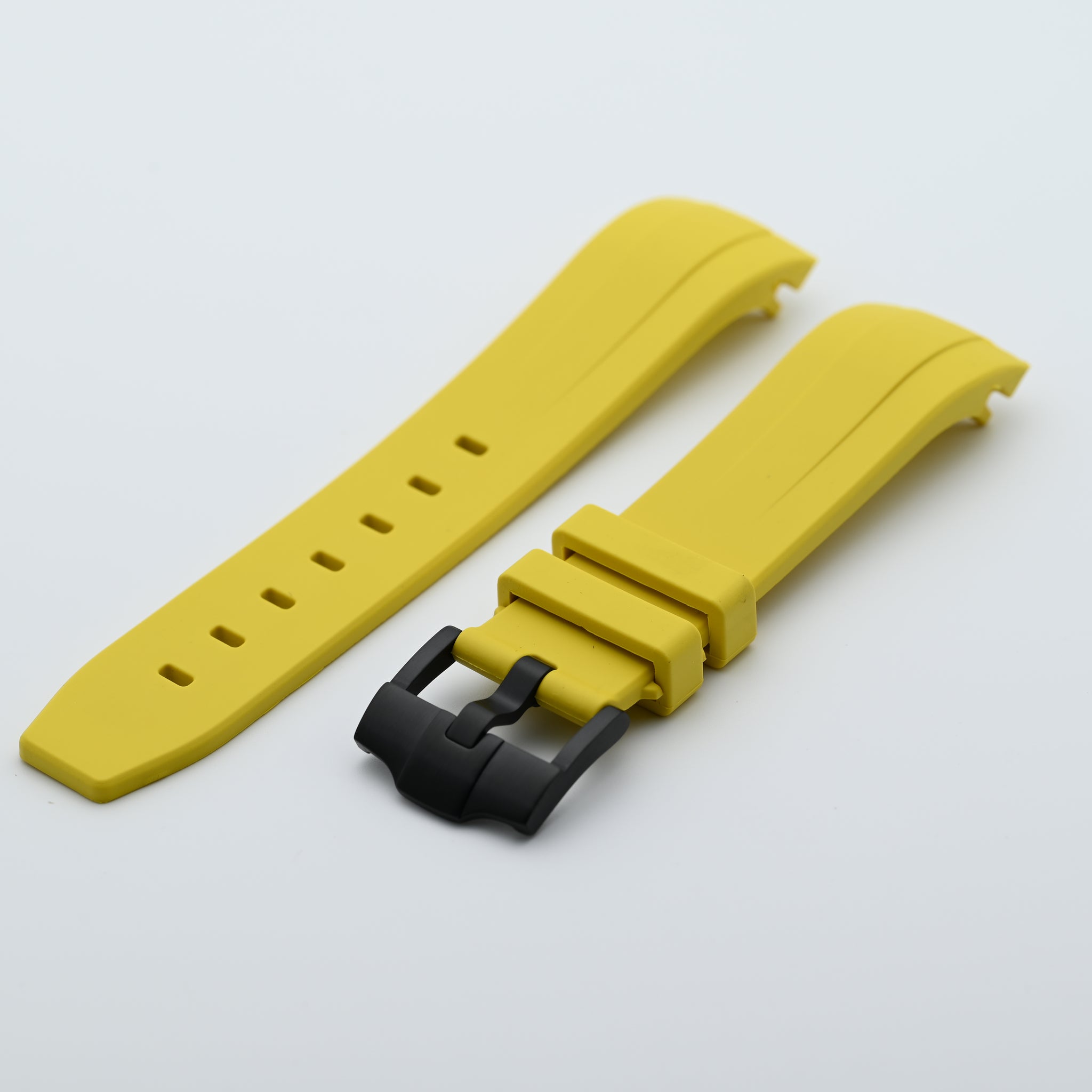 Rubber Strap for SKX007 style cases - Yellow with Stealth Hardware – Mod  Mode Watches