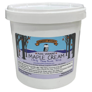 Bulk Maple Cream - 3 or 6 Pound Tubs - Barred Woods Maple - Maple Cream Spread