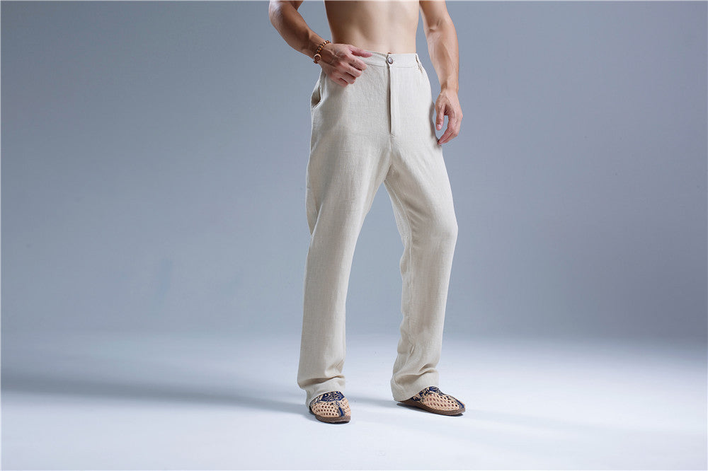 Men Linen Baggy Pants, Men Yoga Pants 230521x – ISTORIST