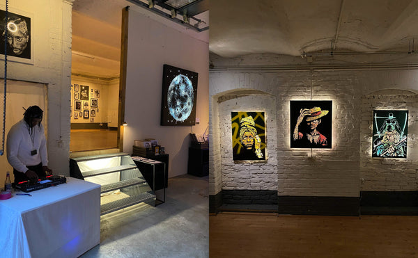 Scribblezone Kunstausstellung von Künstlerin Marilena Hamm beim 17. Nachtwandel im Jungbusch in Mannheim