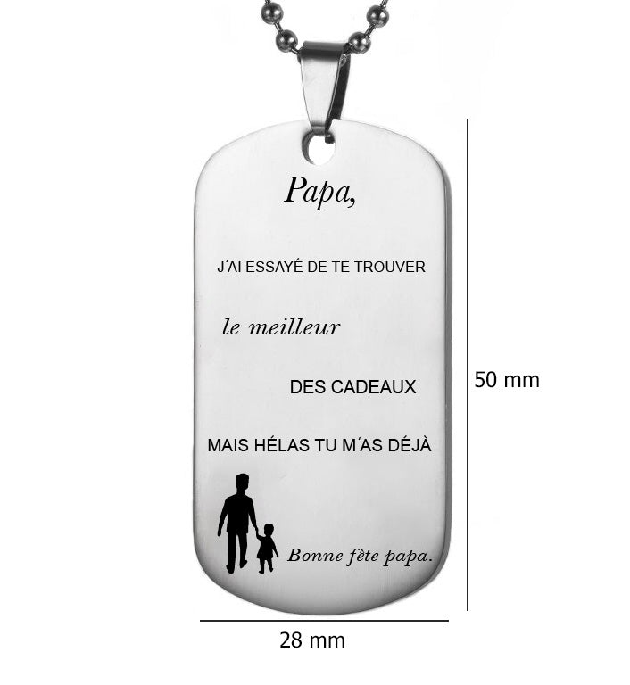 Le collier A mon Papa pour la fête des pères