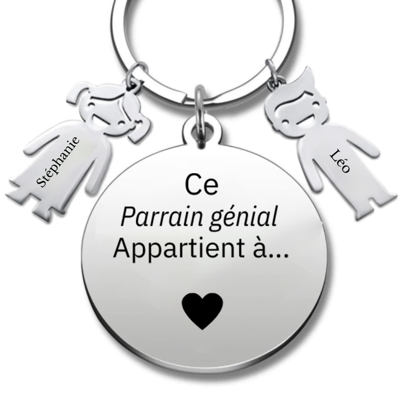 Porte clef personnalisable pour votre parrain