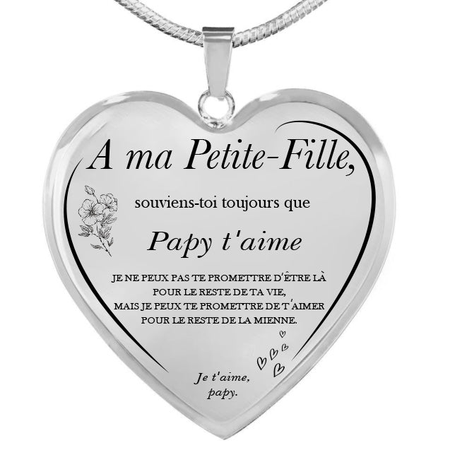 Le Collier Coeur A ma Petite-Fille - Personnalisation – Les Bijoux de  Marilou