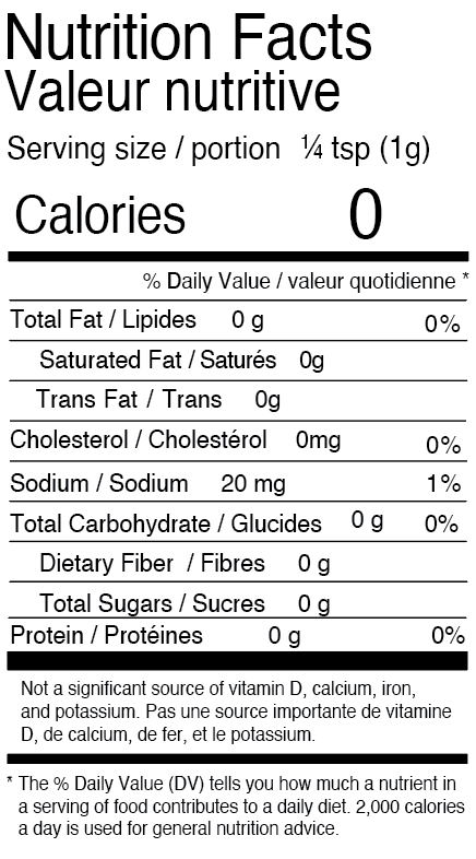 Nutritional Information Image