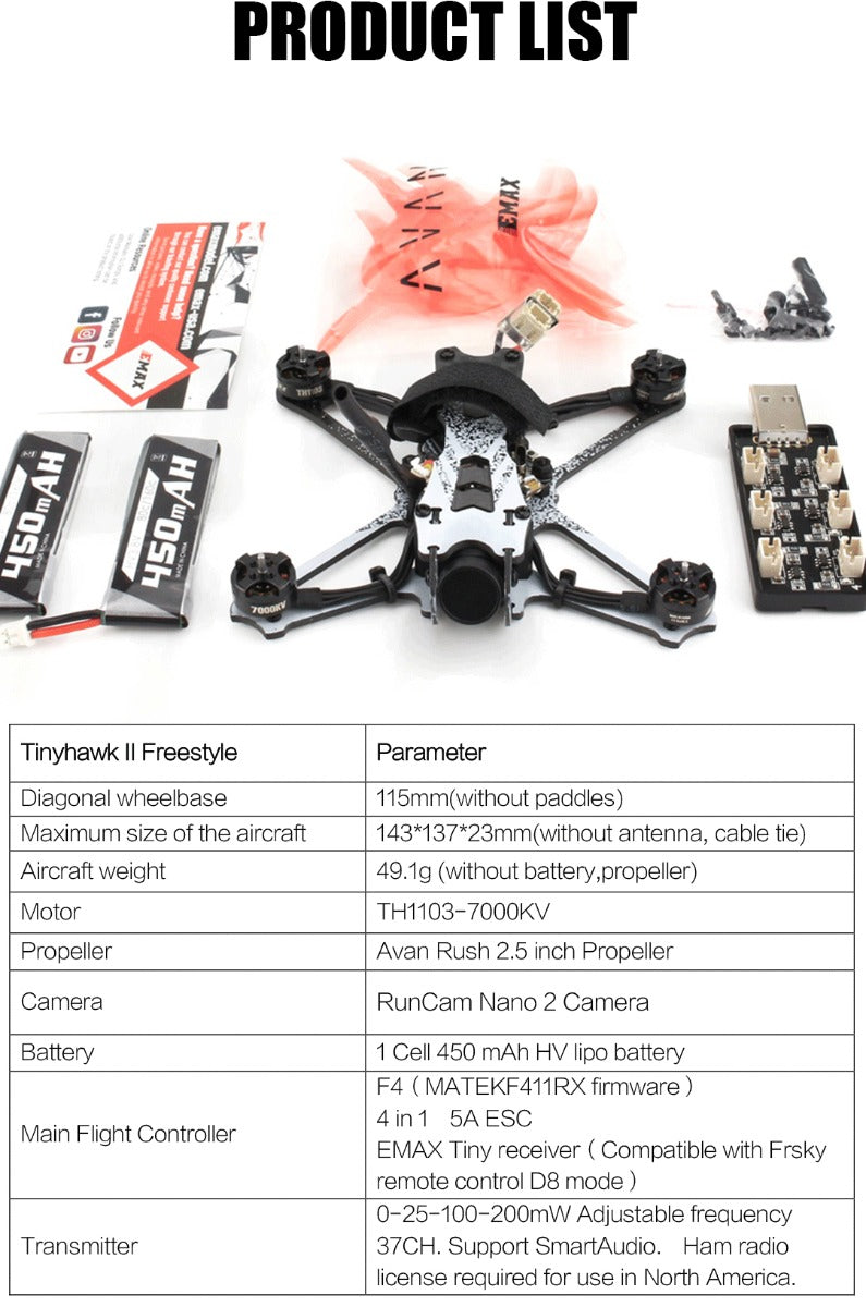 Tinyhawk II Freestyle FPV Drone