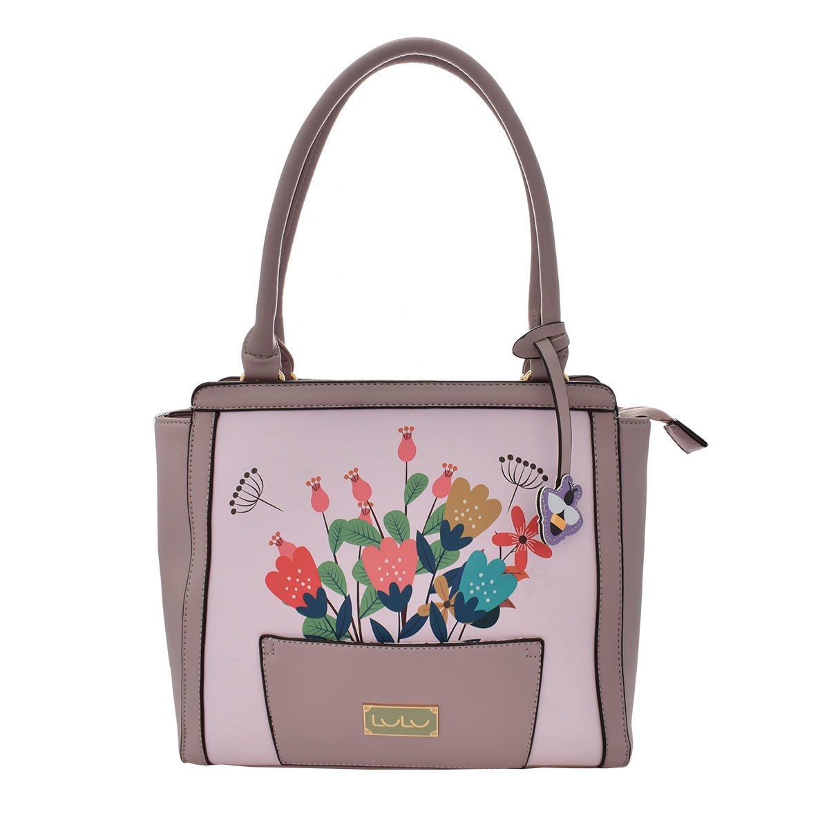 Bolsa [Lulu] tipo tote con diseño de flores color lila – Bag City Mexico