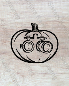 Ichabod's Glass on a Pumpkin - Tattoo Transparent Permission PNG- instant download digital printable artwork
