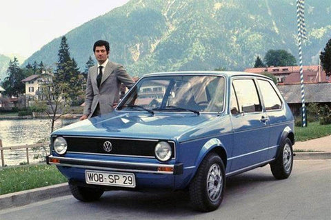 Giorgetti Guigario pictured with the VW MK1 Golf