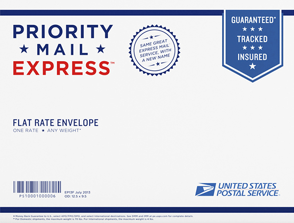 usps express mail padded flat rate envelope cost