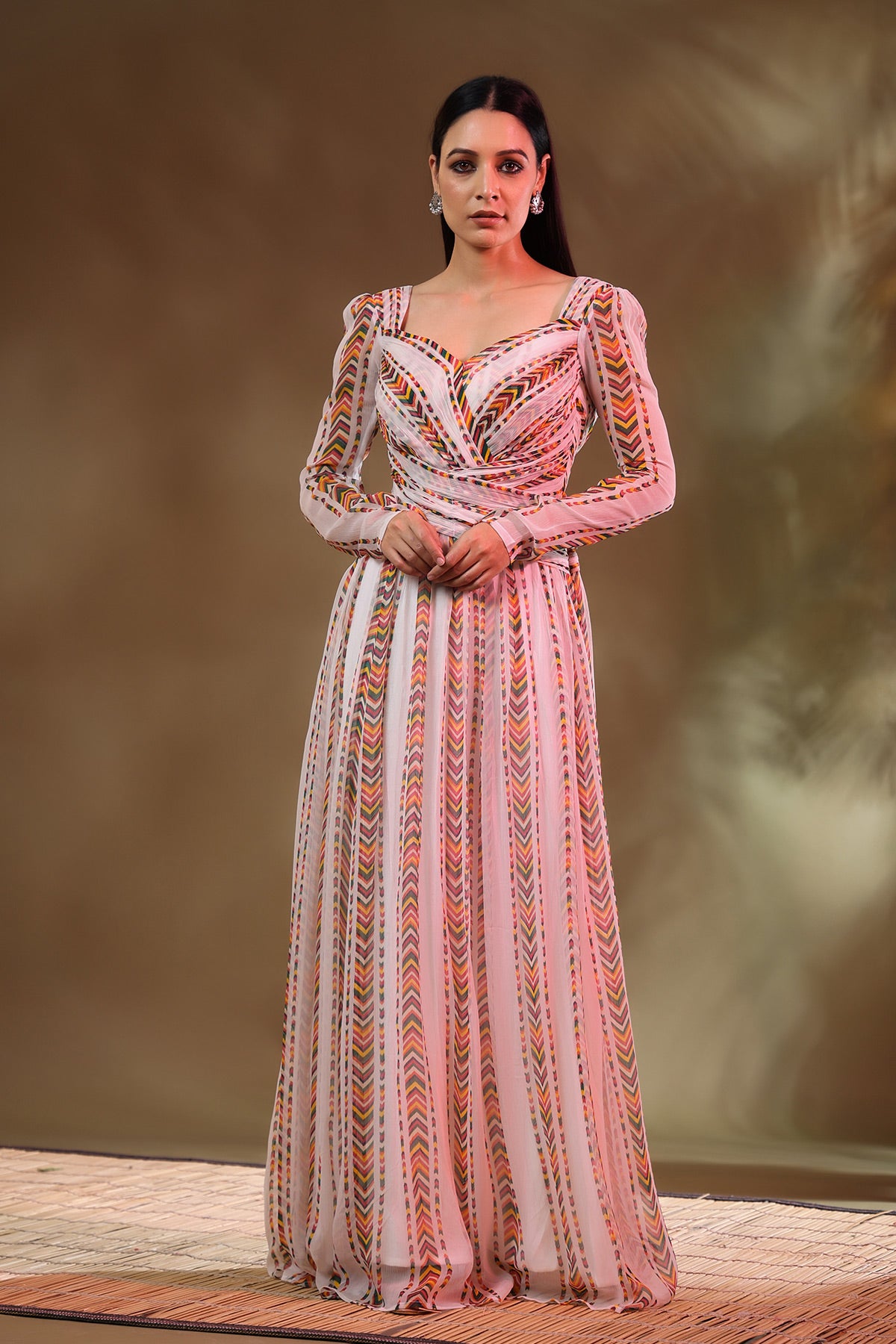 Shop Designer Floral Print Long Dress – Baise Gaba