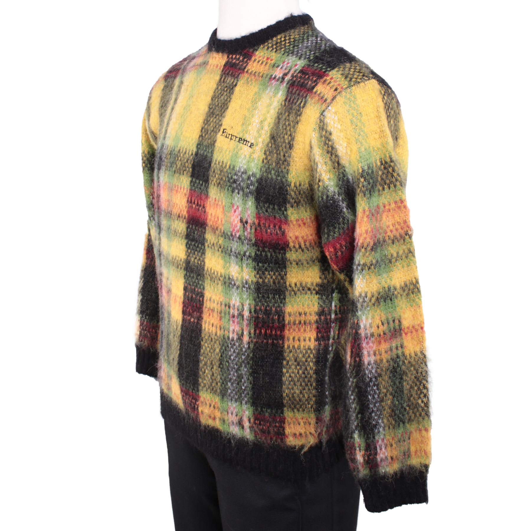 supreme Brushed Plaid Sweater サイズM