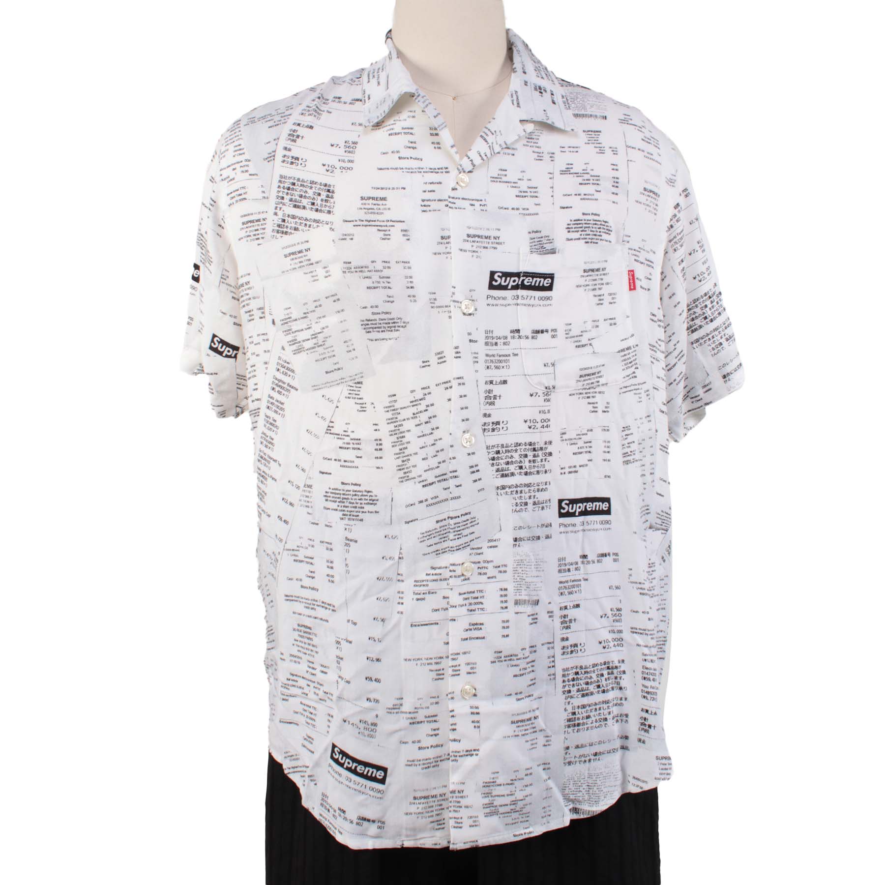 supreme receipts shirt