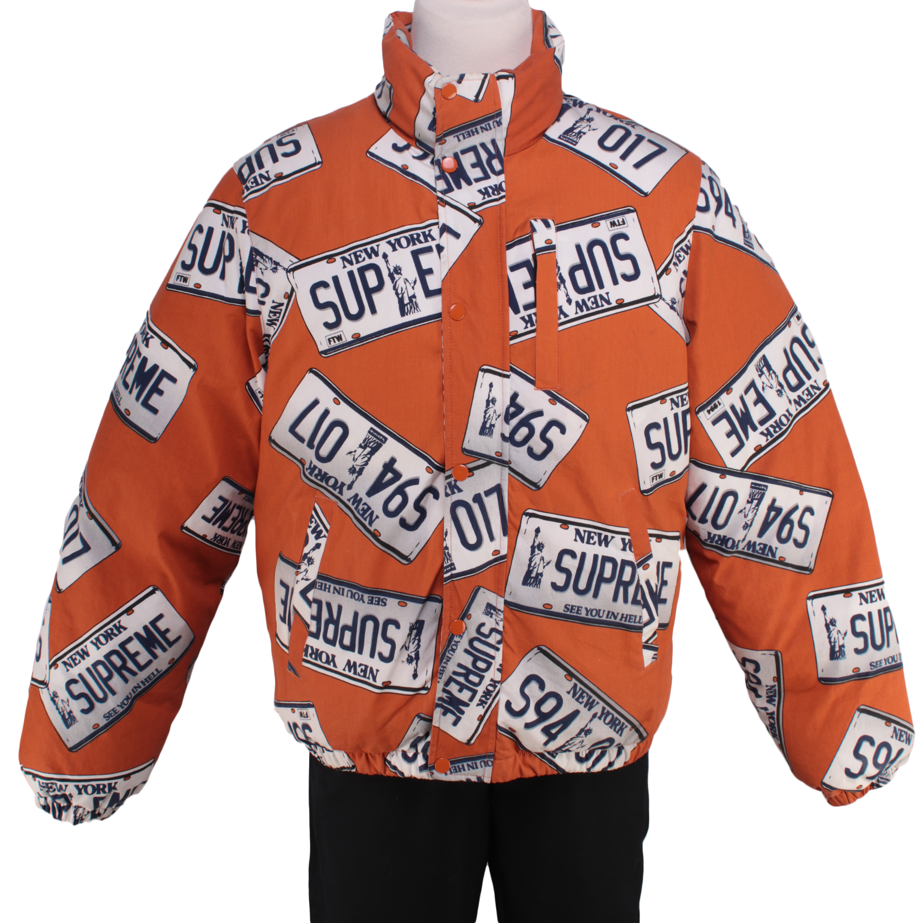 supreme license plate jacket