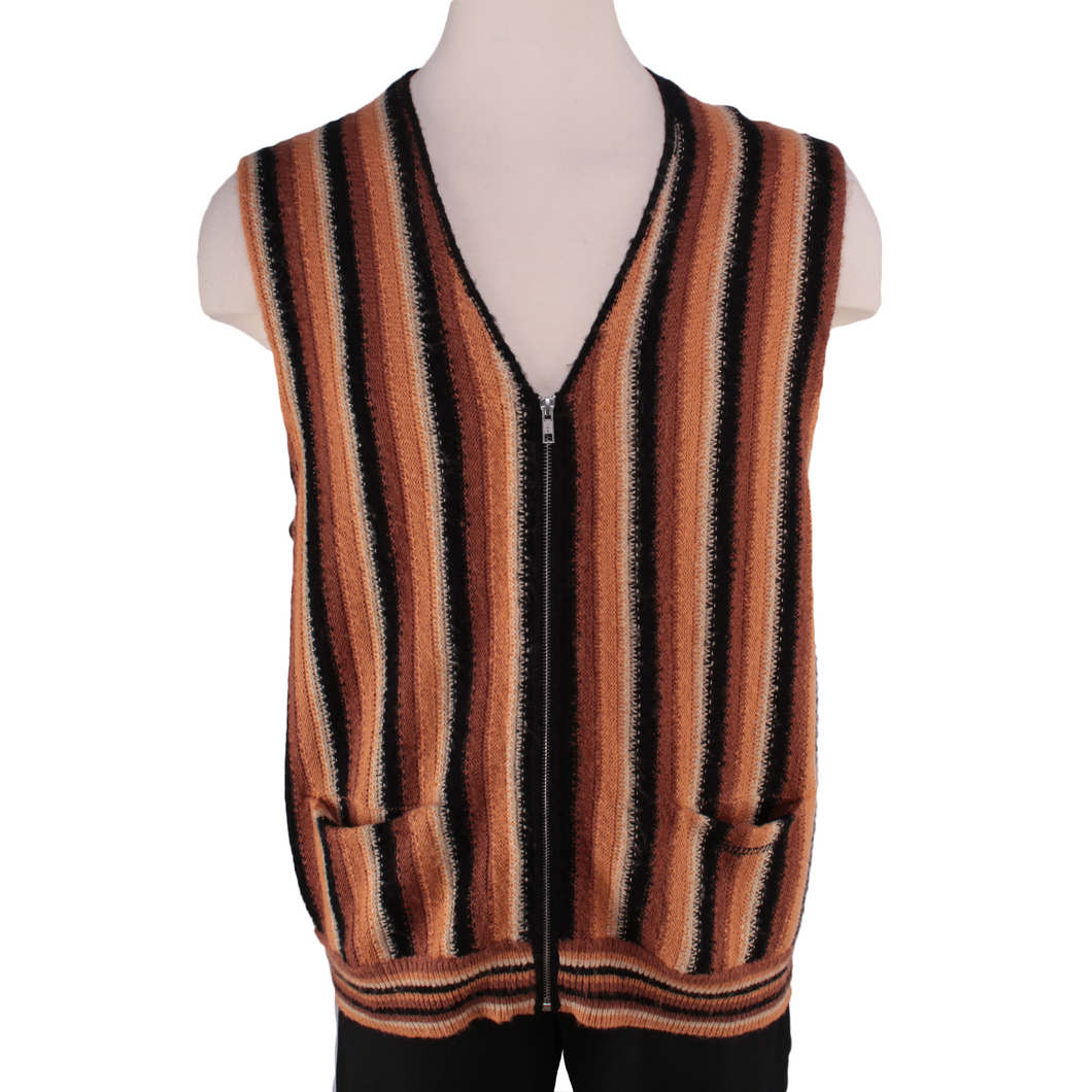 Supreme☆21SS☆Stripe Sweater Vest☆brown☆L 一部予約