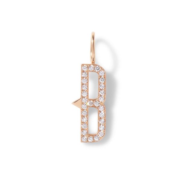 EF Collection Diamond Initial Lapel Pin 18K Rose Gold