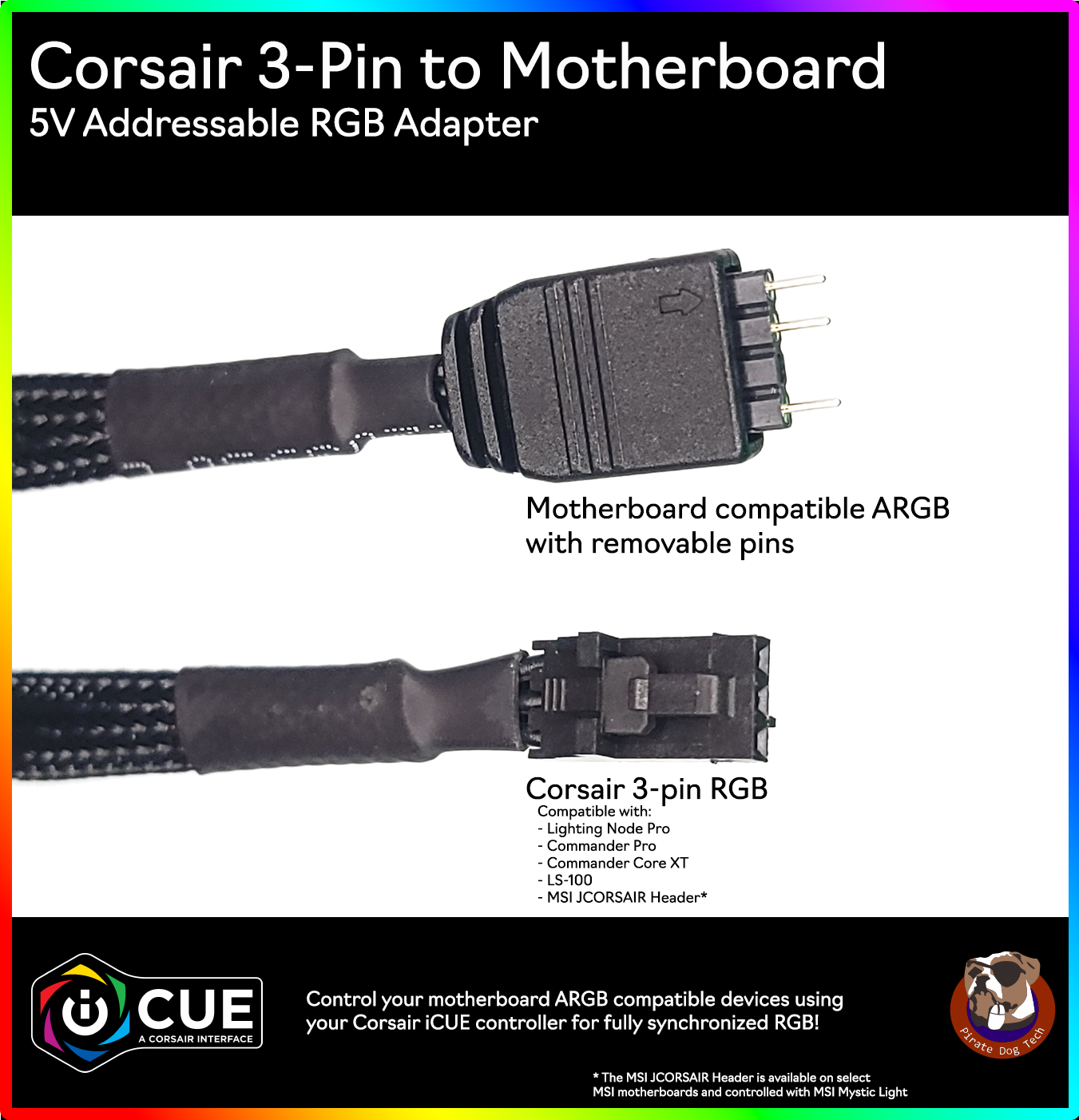 Corsair RGB to Motherboard D-RGB – PirateDog