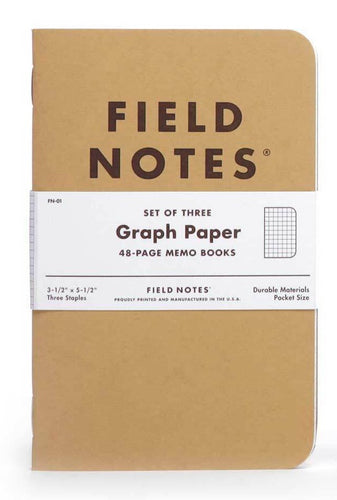 Field Notes  Pitch Black Memo Books - Ruled or Dot-Graph