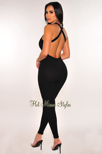 HMS Fit: Black Padded Long Sleeve Lace Up Back Scrunch Butt Leggings Two  Piece Set - Hot