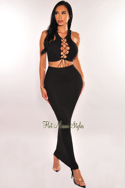 Black Sheer Mesh Sleeveless Ruched Dress - Hot Miami Styles