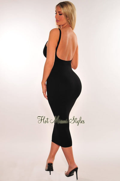 Black Sheer Mesh Long Sleeve Cover Up Dress - Hot Miami Styles