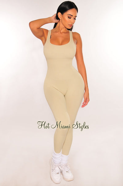 HMS Essential: Gray Spaghetti Strap Perfect Fit Jumpsuit – Hot Miami Styles