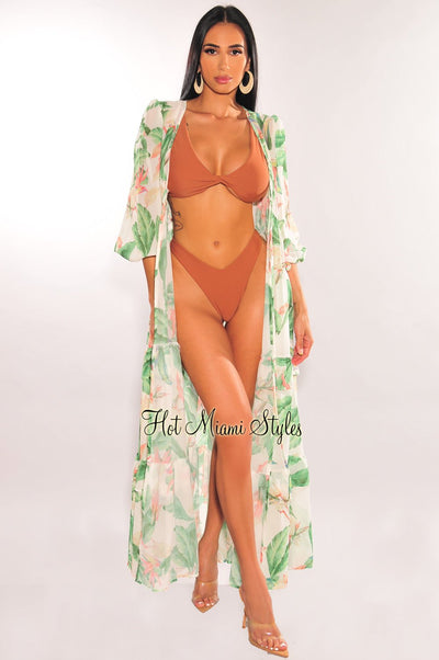 Blush Nude Animal Print Seamless High Waist Leggings Two Piece Set - Hot  Miami Styles