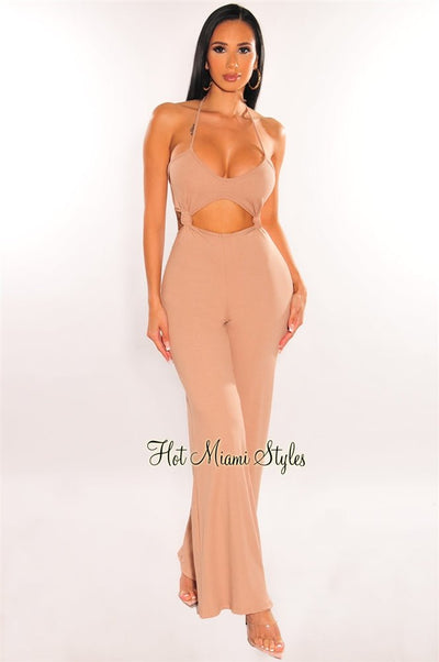 Black Elastic Straps Crisscross Palazzo Jumpsuit – Hot Miami Styles