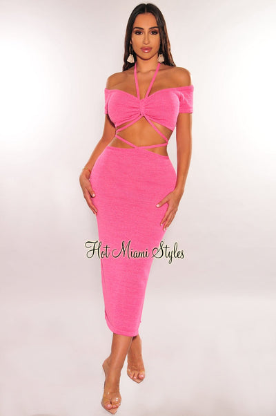 Matching Two-Piece High-Waist Skirt & Crop-Top Sets - Hot Miami Styles