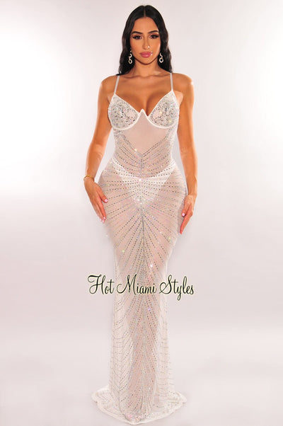 Black Rhinestone Cut Out Long Sleeve Seamless Dress - Hot Miami Styles