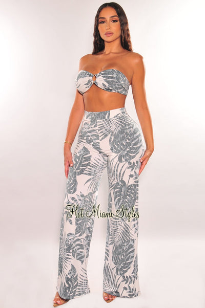 Black Crop Top Parachute Palazzo Pants Two Piece Set – Hot Miami