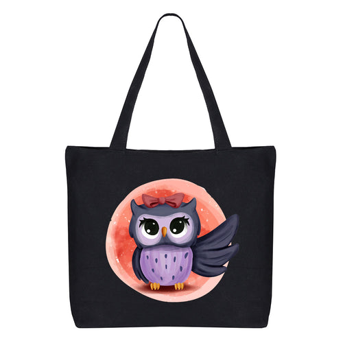 Cartoon Owl Canvas Bag Portable Foldable Shoulder Bag - Temu