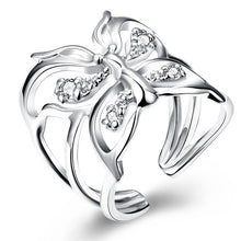 Load image into Gallery viewer, Silver Ring Butterfly Zircon
