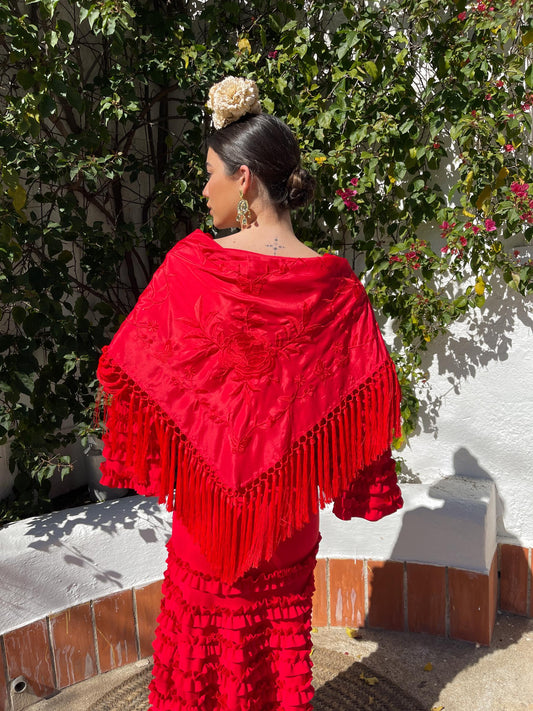 Pendientes Flamenca 'Poderío' Color Buganvilla – koralti
