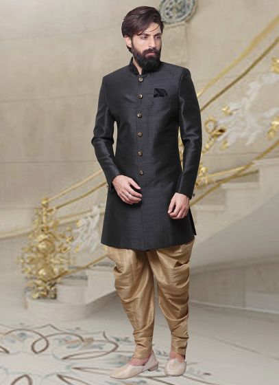 indo western sherwani with dhoti