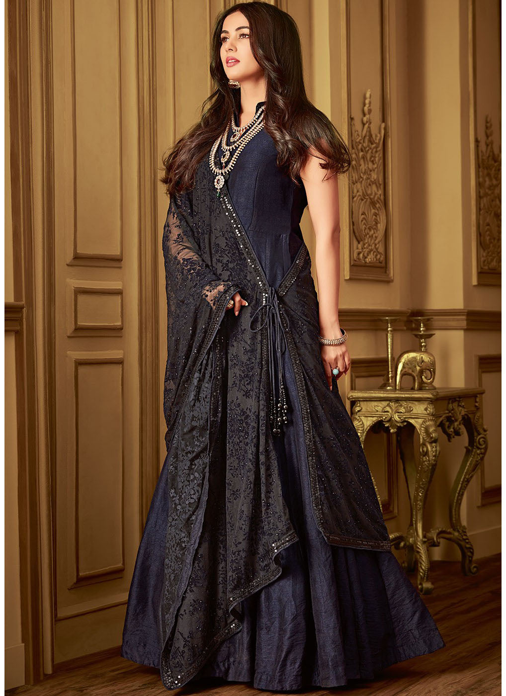 floor length suits with dupatta