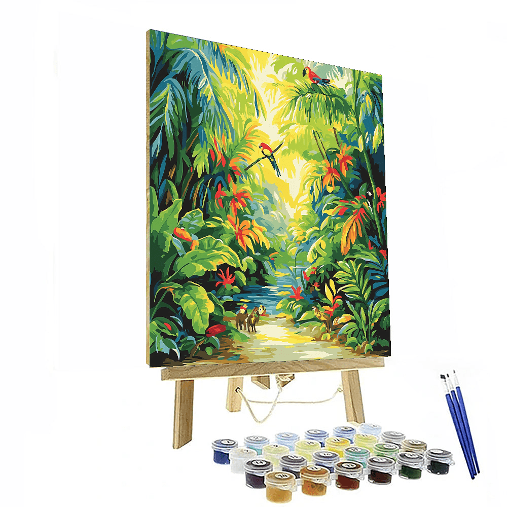 Rousseau Inspired Jungle Rhythm - DIY Painting By Numbers Kit