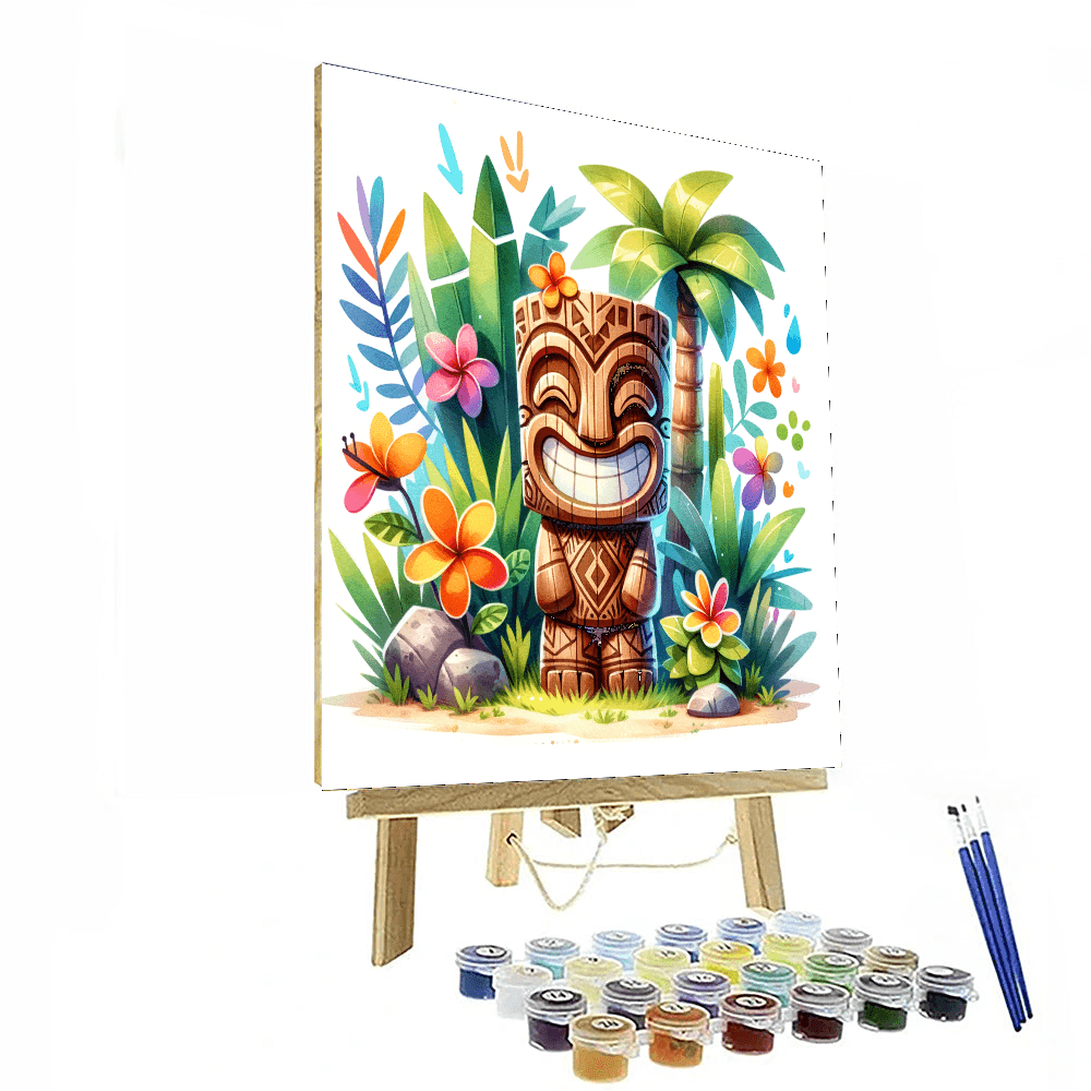 Joyful Little Tiki - DIY Painting By Numbers Kit