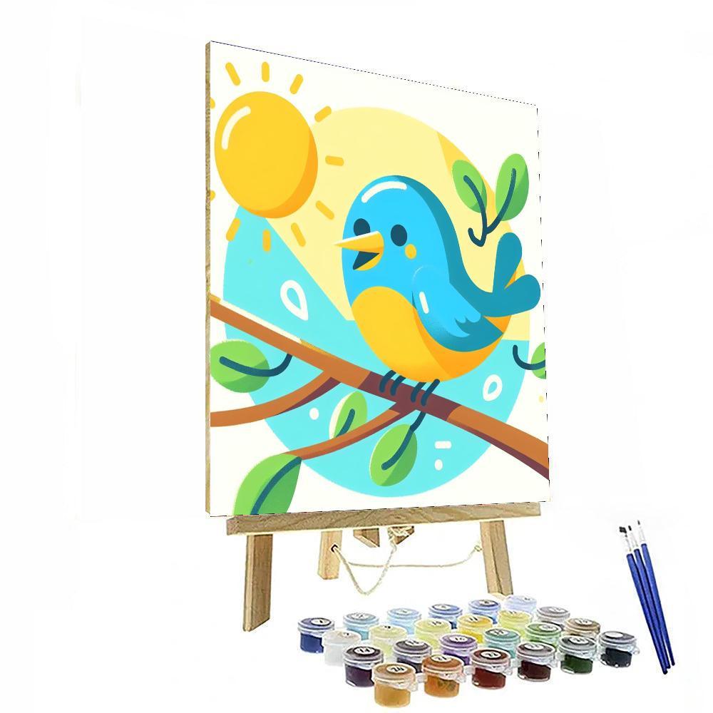 Bouncing Bluebird - DIY Painting By Numbers Kit