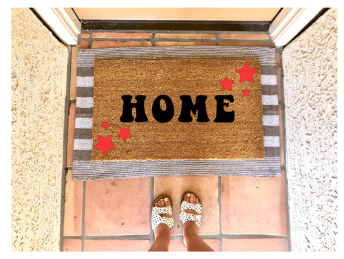 Patriotic HOME Doormat, Summer Welcome Mats