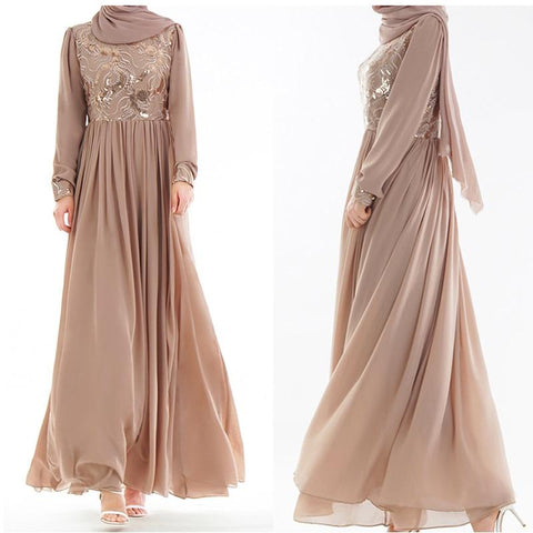 Pink Chiffon Abaya